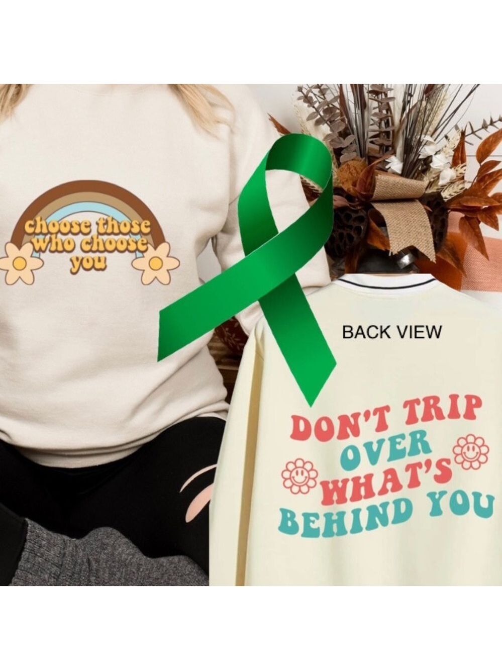 Choose who chooses you Mental Health graphic pullover sweatshirt oversized XL